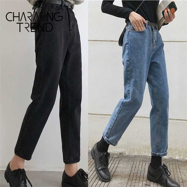 womens jeans pant black korean crop jeans girls students vintage solid long pants fit female high waist denim pants women 210616, Blue
womens jeans pant black korean crop jeans girls students vintage solid long pants fit female high waist denim pants women 210616, Blue