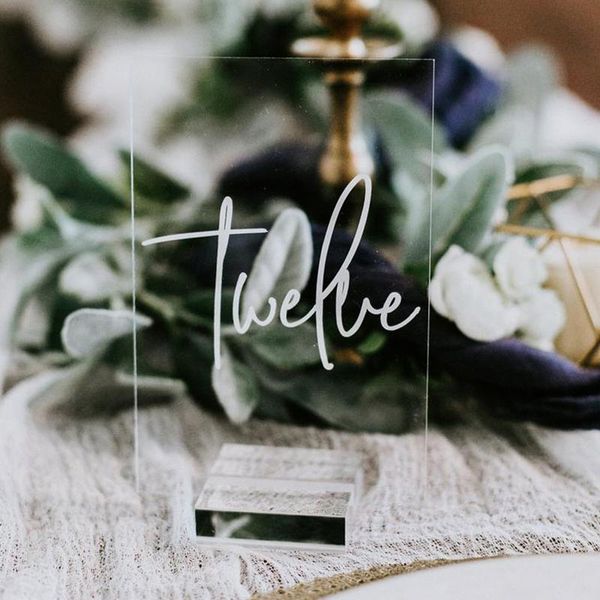 plexiglass wedding table numbers calligraphy number signs clear acrylic with stands mariage party decor decoration
plexiglass wedding table numbers calligraphy number signs clear acrylic with stands mariage party decor decoration