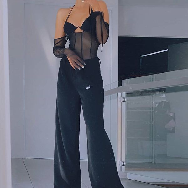 mesh see through halter baless and blouses shirts chic fashion club party bla cropped shirthigh quality, White
mesh see through halter baless and blouses shirts chic fashion club party bla cropped shirthigh quality, White