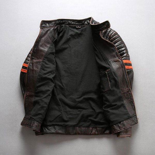 leather men genuine jacket 3d skull motorcycle biker cowhide jackets rider coat male fast men's & faux, Black
leather men genuine jacket 3d skull motorcycle biker cowhide jackets rider coat male fast men's & faux, Black
