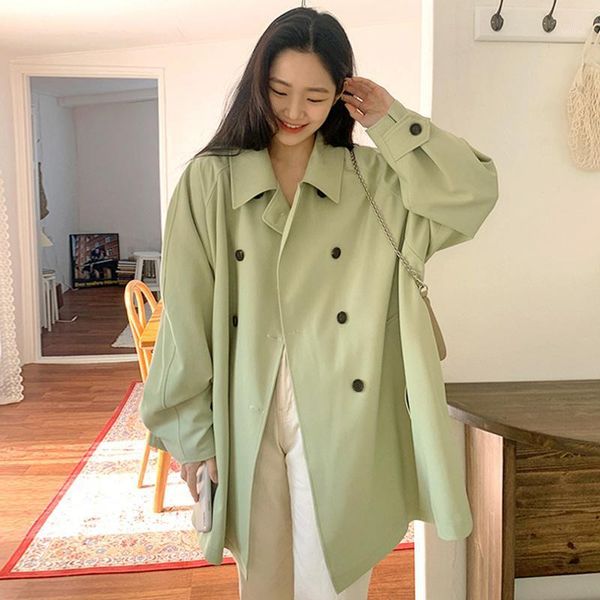 women's trench coats coat korean autumn gentle small lapel double breasted loose casual cardigan long sleeve windbreaker female, Tan;black
women's trench coats coat korean autumn gentle small lapel double breasted loose casual cardigan long sleeve windbreaker female, Tan;black