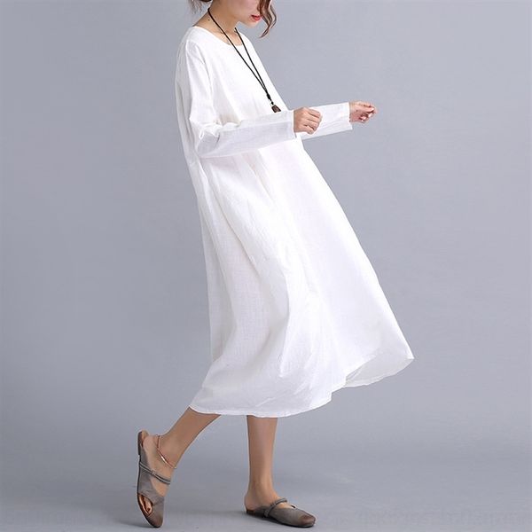 182c large women's literature plus size es and art dress long skirtsleeve cotton hemp dress women's loose long skirt if6158
182c large women's literature plus size es and art dress long skirtsleeve cotton hemp dress women's loose long skirt if6158