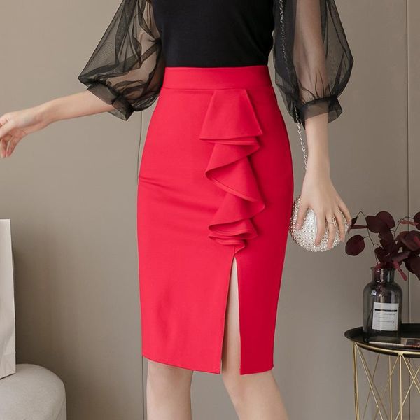 skirts high waist pencil midi pleated skirt female office lady fashion ruffles slit womens red black bodycon jupe femme
skirts high waist pencil midi pleated skirt female office lady fashion ruffles slit womens red black bodycon jupe femme