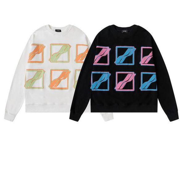 21ss autumn and winter new colorful 6 square halo printed men's and women's loose leisure long sleeved sweater, Black
21ss autumn and winter new colorful 6 square halo printed men's and women's loose leisure long sleeved sweater, Black