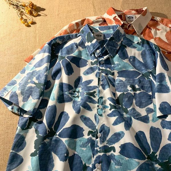 men's casual shirts aegean retro floral short-sleeved shirt women and men street harajuku hawaiian loose, White;black
men's casual shirts aegean retro floral short-sleeved shirt women and men street harajuku hawaiian loose, White;black
