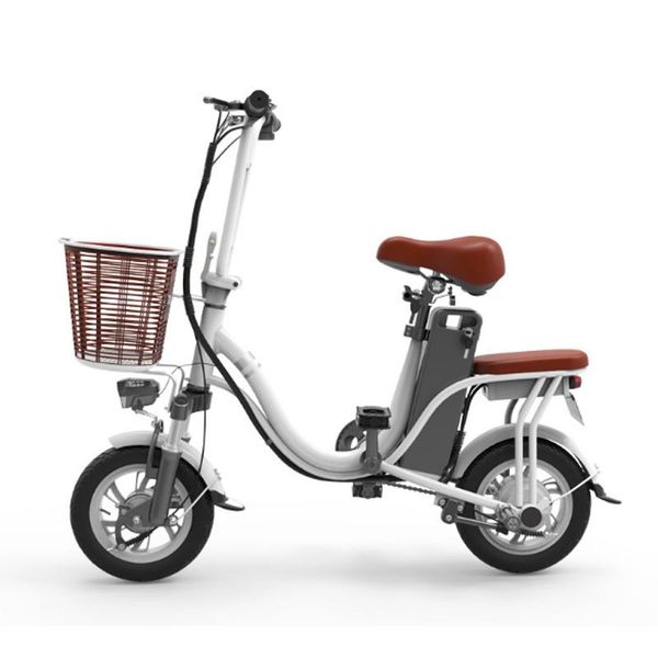 electric bicycle 12 inch lithium battery bike lightweight e 400w 48v mini folding, Silver;blue