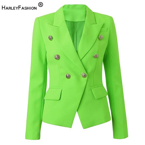 women's suits & blazers harleyfashion high street elegant women gold buttons double breasted bodycon fluorescent green female blazer, White;black
women's suits & blazers harleyfashion high street elegant women gold buttons double breasted bodycon fluorescent green female blazer, White;black