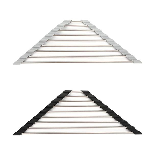 kitchen storage & organization 2021 roll up triangle dish drying rack for sink corner over the caddy sponge holder foldable stainless steel
kitchen storage & organization 2021 roll up triangle dish drying rack for sink corner over the caddy sponge holder foldable stainless steel