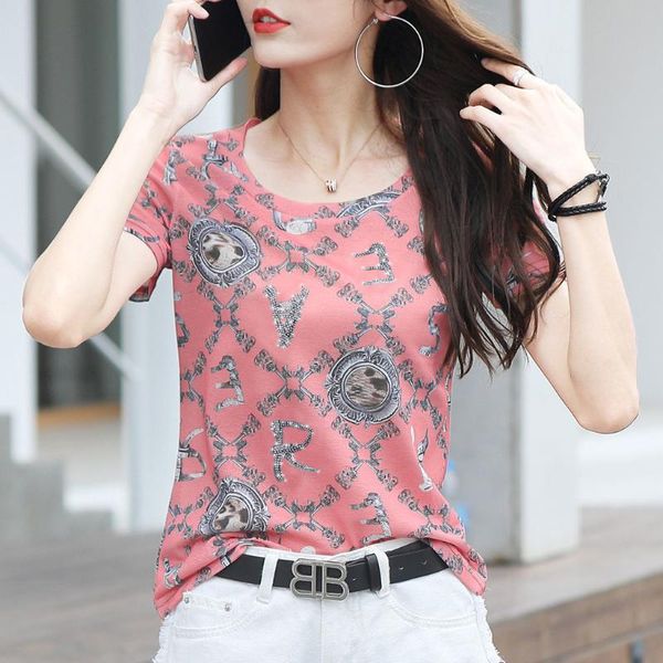 fabric diamond printed short sleeve t-shirt ladies spring and summer korean loose slim size jacket women's, White
fabric diamond printed short sleeve t-shirt ladies spring and summer korean loose slim size jacket women's, White