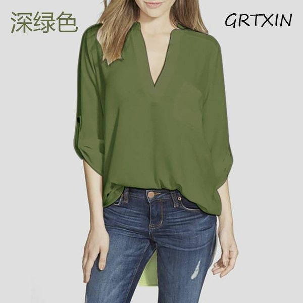 women's blouses & shirts tunic shirt women casual plus size long sleeve v neck loose fashion brand, White
women's blouses & shirts tunic shirt women casual plus size long sleeve v neck loose fashion brand, White