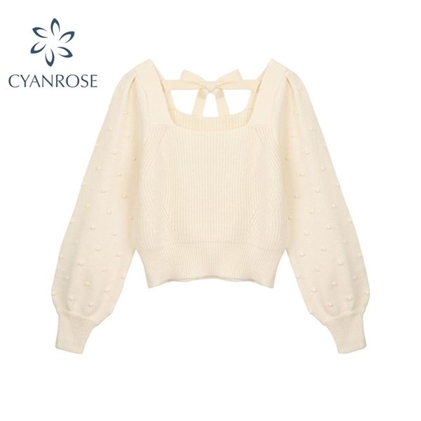 autumn sweater women square collar pullovers long sleeve casual elegant vintage preppy style knitted sweaters jumper 210430, White;black
autumn sweater women square collar pullovers long sleeve casual elegant vintage preppy style knitted sweaters jumper 210430, White;black