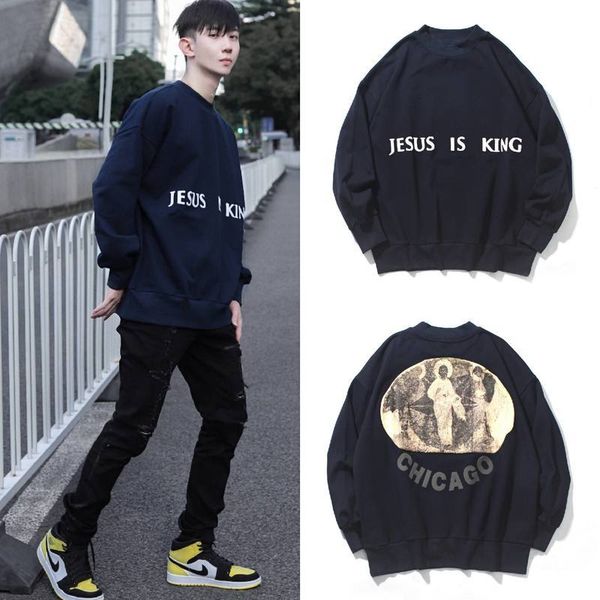 kanye west hoodie chicago printed sweatshirts men crewneck jesus is king pullover, Black
kanye west hoodie chicago printed sweatshirts men crewneck jesus is king pullover, Black