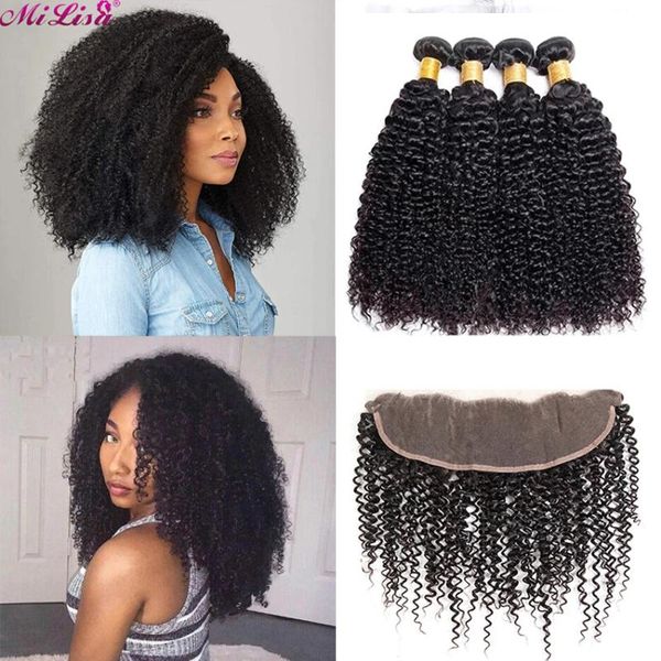 human hair bulks afro kinky curly bundles with 13x4 frontal closure brazilian lace mi lisa wave, Black
human hair bulks afro kinky curly bundles with 13x4 frontal closure brazilian lace mi lisa wave, Black