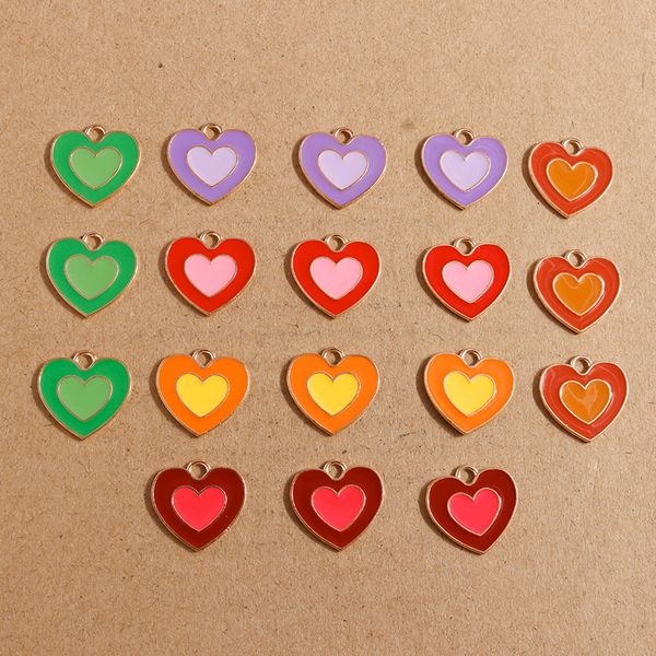 10pcs 20*19mm candy colors enamel love heart charms for jewelry making cute drop earrings pendants necklaces crafts accessories, Bronze;silver
10pcs 20*19mm candy colors enamel love heart charms for jewelry making cute drop earrings pendants necklaces crafts accessories, Bronze;silver