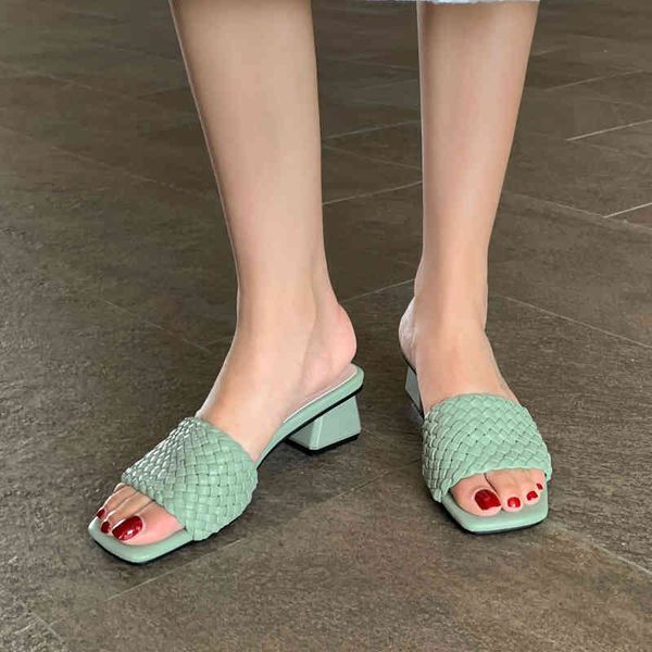 sandals summer women mules shoes design slippers square toe slides low heel casual fashion knitted women's shoe large size wjyw, Black
sandals summer women mules shoes design slippers square toe slides low heel casual fashion knitted women's shoe large size wjyw, Black