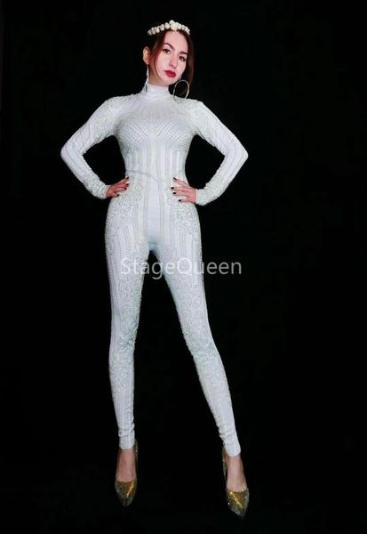 women's jumpsuits & rompers women white stage jumpsuit sparkling crystals pearls costumes for singer dancer wear bodysuit nightclub par, Black;white
women's jumpsuits & rompers women white stage jumpsuit sparkling crystals pearls costumes for singer dancer wear bodysuit nightclub par, Black;white