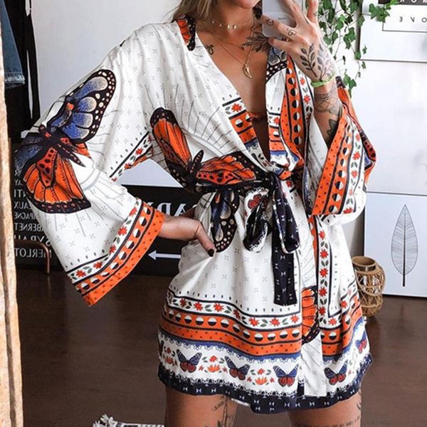 casual dresses women's v-neck cardigan mini dress satin long sleeve sashes butterfly print dresse summer loose robe style vestidos, Black;gray
casual dresses women's v-neck cardigan mini dress satin long sleeve sashes butterfly print dresse summer loose robe style vestidos, Black;gray