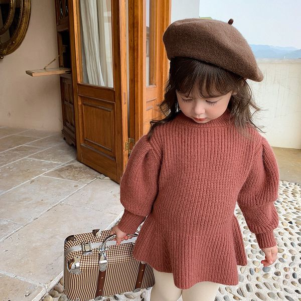 2021 new winter baby girls thicken knitted pullovers sweaters solid color korean style puff sleeve toddlers kids warm, Blue
2021 new winter baby girls thicken knitted pullovers sweaters solid color korean style puff sleeve toddlers kids warm, Blue