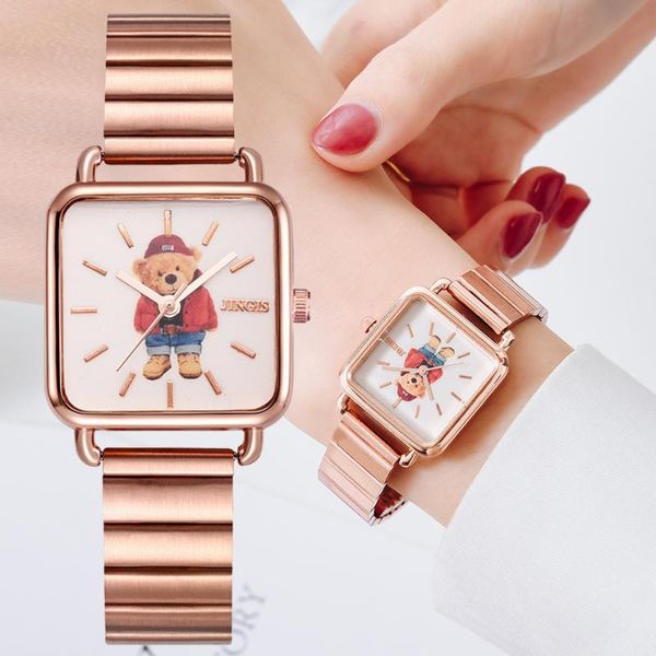 wristwatches casual watch for women bear pattern elegant ladies rose gold unique designer simple female wrist watches relogio feminino, Slivery;brown
wristwatches casual watch for women bear pattern elegant ladies rose gold unique designer simple female wrist watches relogio feminino, Slivery;brown