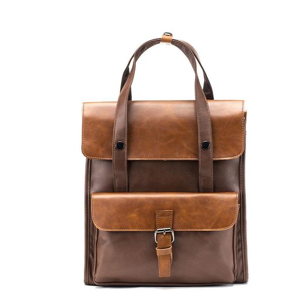 backpack 2021 men's waterproof leather schoolbag vintage lapbackpacks large capacity male business travel bag pack
backpack 2021 men's waterproof leather schoolbag vintage lapbackpacks large capacity male business travel bag pack