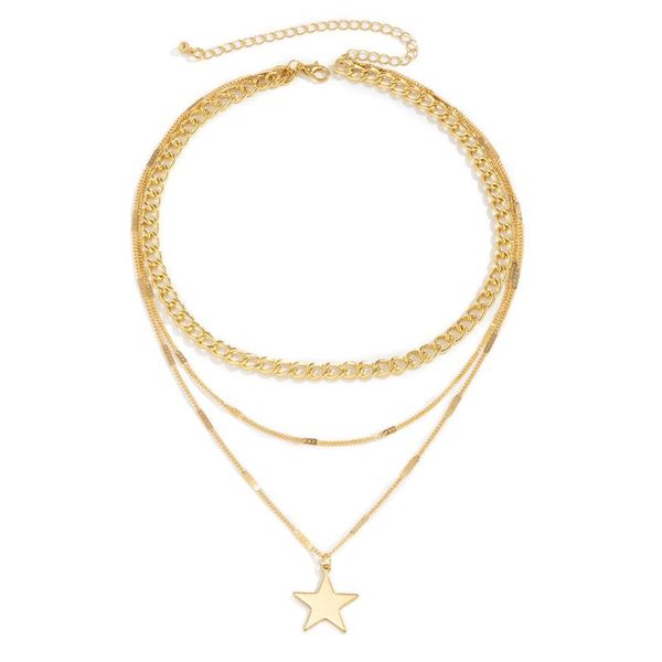 chains trend simple metal chain combination necklace femininity fashion star tag, Silver
chains trend simple metal chain combination necklace femininity fashion star tag, Silver