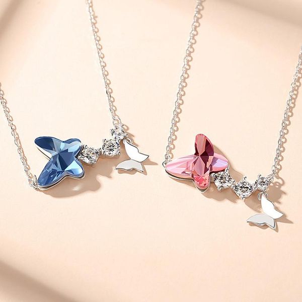 chains fashion crystal light luxury sterling silver butterfly pendant necklace 2021 trend temperament women's neck chain party jewelry
chains fashion crystal light luxury sterling silver butterfly pendant necklace 2021 trend temperament women's neck chain party jewelry