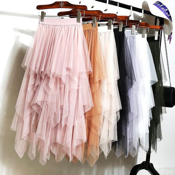 skirts high waist long tulle skirt women irregular hem mesh tutu elastic band a-line colored pleated mid-calf, Black
skirts high waist long tulle skirt women irregular hem mesh tutu elastic band a-line colored pleated mid-calf, Black