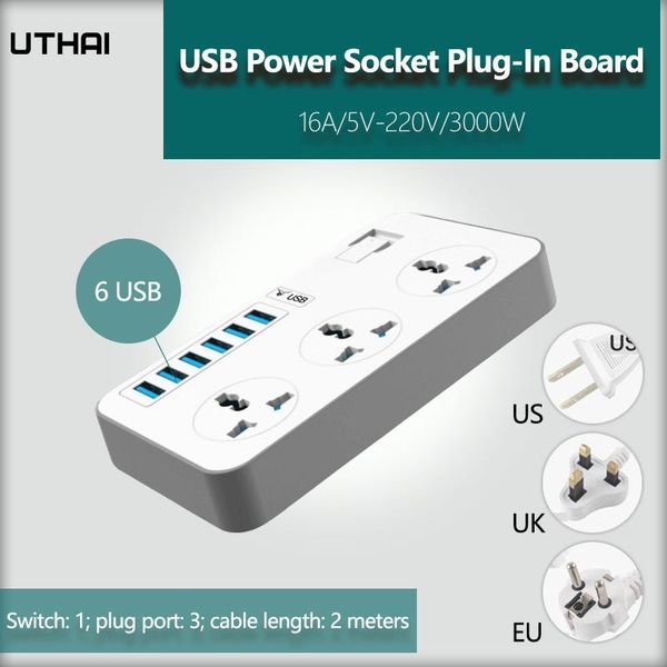 smart power plugs uthai 6usb 16a full copper socket row home office with line switch travel porous plug board
smart power plugs uthai 6usb 16a full copper socket row home office with line switch travel porous plug board