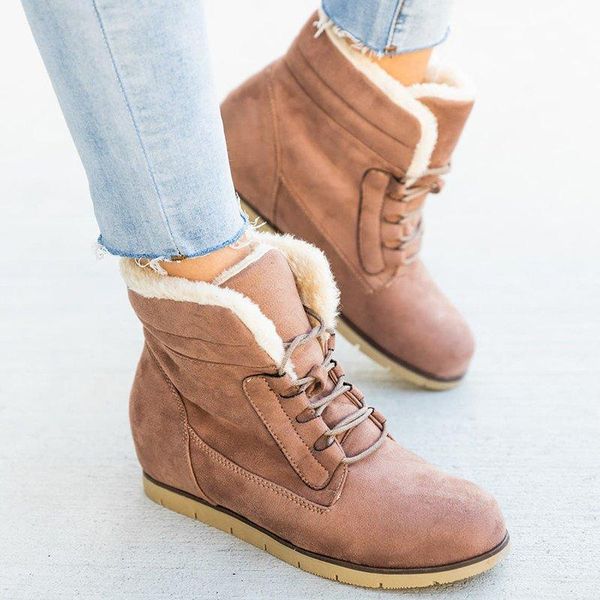 boots women's winter fashion wedge heel warm flat thick bottom lace-up shoes suede ankle, Black
boots women's winter fashion wedge heel warm flat thick bottom lace-up shoes suede ankle, Black