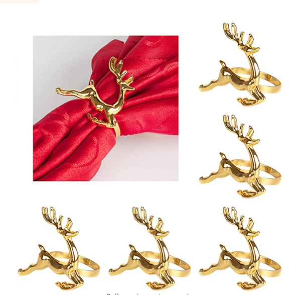 napkin rings 6pcs deer gold elk chic ring holder stainless steel buckle christmas table decoration
napkin rings 6pcs deer gold elk chic ring holder stainless steel buckle christmas table decoration