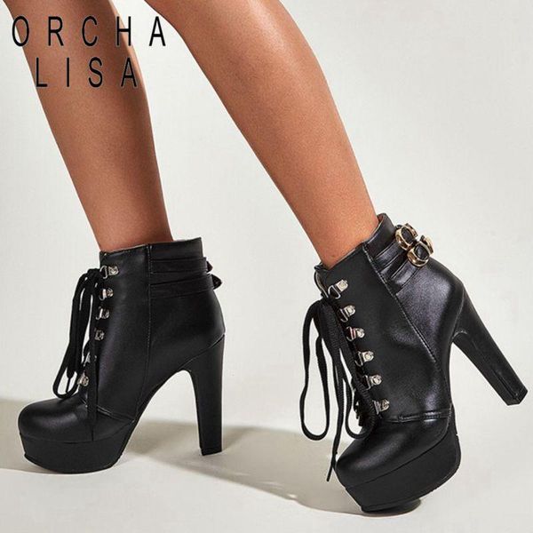 boots orchalisa high heel for women stripper platform ankle fashion lace-up buckle spike heels female shoes lady booties, Black
boots orchalisa high heel for women stripper platform ankle fashion lace-up buckle spike heels female shoes lady booties, Black