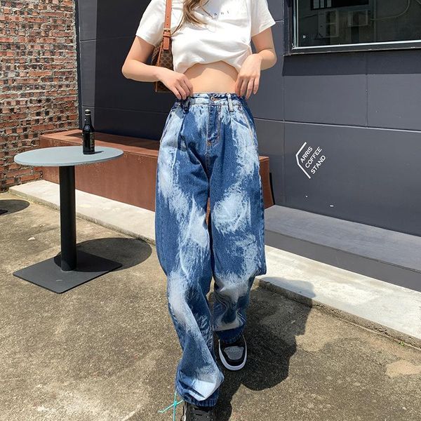 women's jeans blue tie dye straight loose women wide legs denim pants harajuku retro high waist baggy vintage korean trousers streetwea
women's jeans blue tie dye straight loose women wide legs denim pants harajuku retro high waist baggy vintage korean trousers streetwea