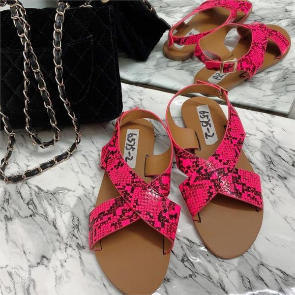 women summer sandals snakeskin cross tie flat casual female candy color beach shoes ankle buckle strap ladies fashion 2021, Black
women summer sandals snakeskin cross tie flat casual female candy color beach shoes ankle buckle strap ladies fashion 2021, Black