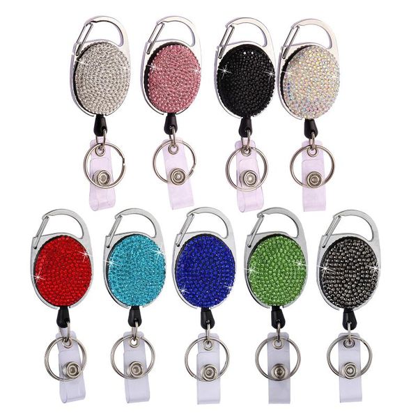 keychains rhinestone retractable badge reel with carabiner belt clip and key ring for id card keychain holder name tags , lanyards, Silver
keychains rhinestone retractable badge reel with carabiner belt clip and key ring for id card keychain holder name tags , lanyards, Silver