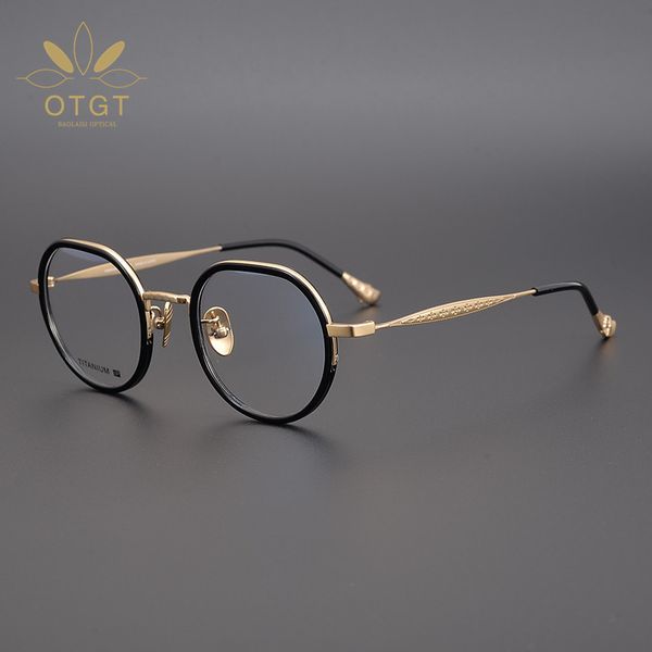design glasses xinchao versatile round pure titanium art spectacle frame men's and women's myopia, White;black
design glasses xinchao versatile round pure titanium art spectacle frame men's and women's myopia, White;black