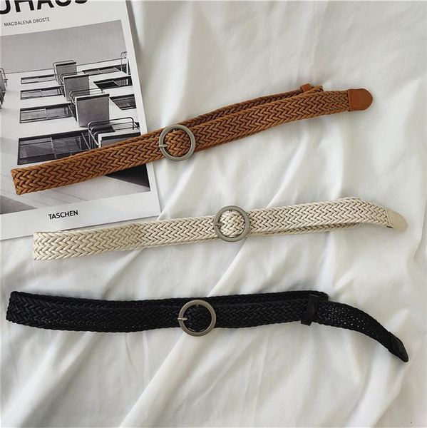 belts simple round buckle all-match woven vintage hand-woven pin cool fashion waistband women, Black;brown
belts simple round buckle all-match woven vintage hand-woven pin cool fashion waistband women, Black;brown