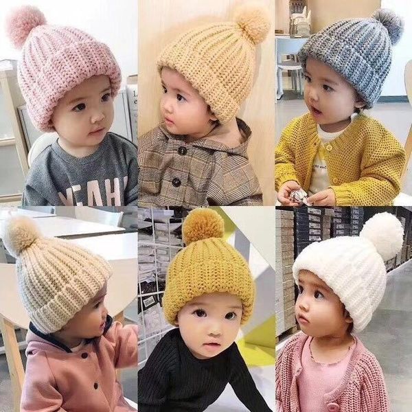 solid color baby cap hat for girls boys toddler crochet pompom bobble knitted winter children's hats caps accessaries &, Yellow
solid color baby cap hat for girls boys toddler crochet pompom bobble knitted winter children's hats caps accessaries &, Yellow