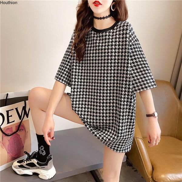 women's t-shirt houthion cotton short sleeve tshirt plus size loose korean fashion casual o-neck chidori t-shirts, White
women's t-shirt houthion cotton short sleeve tshirt plus size loose korean fashion casual o-neck chidori t-shirts, White