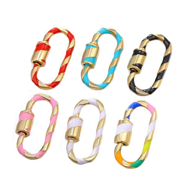 diy jewelry making gold plated colorful enameled copper clasp charm carabiner pendant, Bronze;silver
diy jewelry making gold plated colorful enameled copper clasp charm carabiner pendant, Bronze;silver