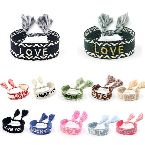 tennis handmade embroidered pattern love letter braided bracelets friendship wrap bracelet wristband women lucky jewelry birthday gift, Golden;silver
tennis handmade embroidered pattern love letter braided bracelets friendship wrap bracelet wristband women lucky jewelry birthday gift, Golden;silver