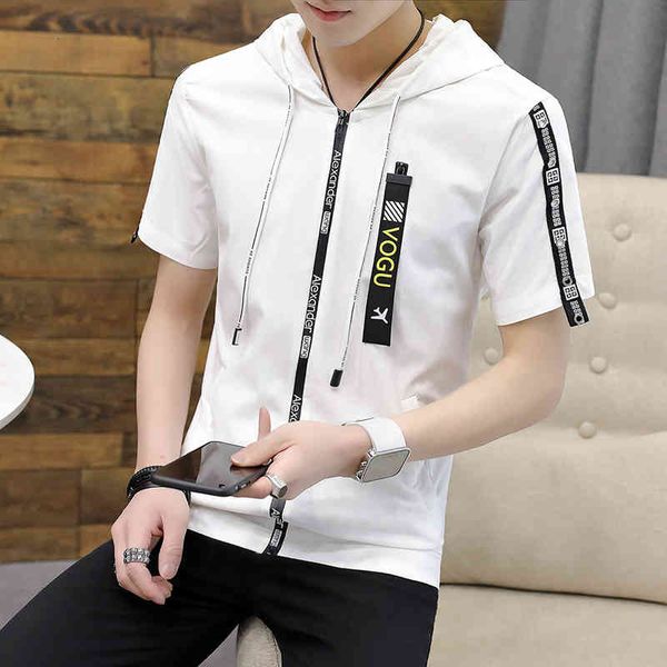 men's t-shirts summer short sleeve casual t-shirt men thin hooded south korean fashion slim-fit zipper cardigan male 2onp, White;black
men's t-shirts summer short sleeve casual t-shirt men thin hooded south korean fashion slim-fit zipper cardigan male 2onp, White;black