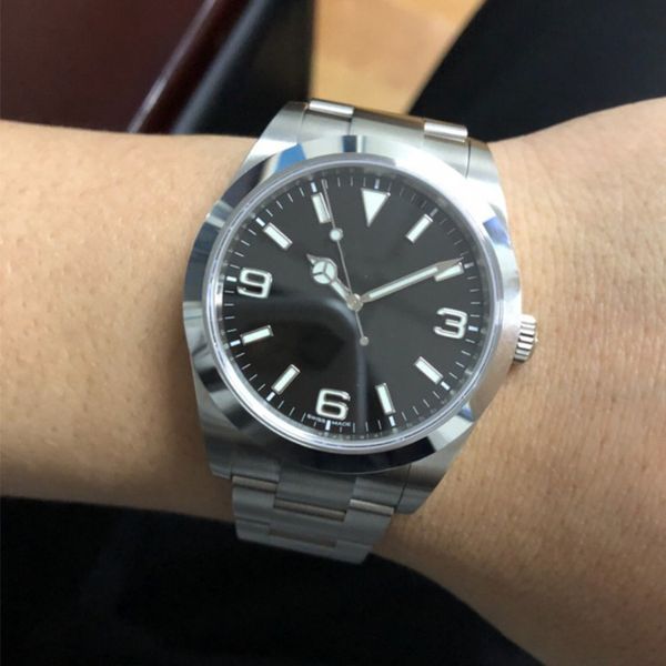36mm watch black dial stainless steel automatic watch casual floding clasp automatic mens watches rls, Slivery;brown
36mm watch black dial stainless steel automatic watch casual floding clasp automatic mens watches rls, Slivery;brown