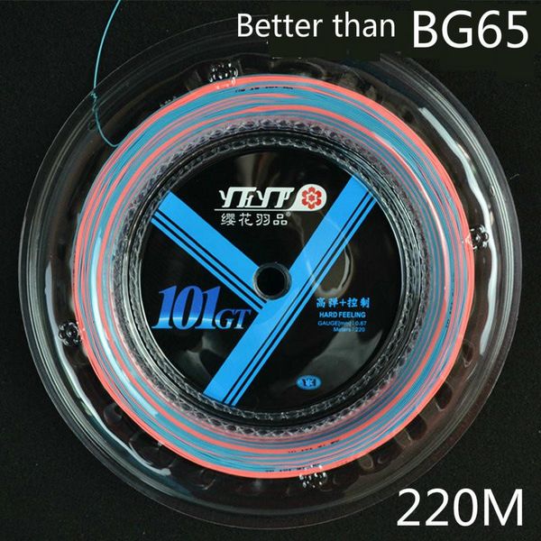 220m longthen better than bg65 professional badminton string yh101gt 0.67mm high elasticity racquet net big roll l2097spc sets
220m longthen better than bg65 professional badminton string yh101gt 0.67mm high elasticity racquet net big roll l2097spc sets