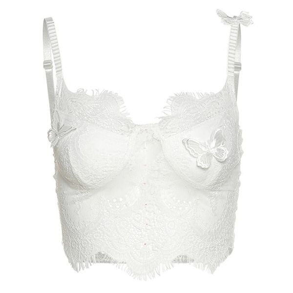 women's tank , short vest, see-through slimming thin flouncing hem summer butterfly shirt club wear tanks & camis, White
women's tank , short vest, see-through slimming thin flouncing hem summer butterfly shirt club wear tanks & camis, White