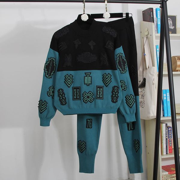 pant patchwork knitted set women tracksuit embroidery pullover sweater pencil pants two piece outfits female loose casual knit suit, White
pant patchwork knitted set women tracksuit embroidery pullover sweater pencil pants two piece outfits female loose casual knit suit, White