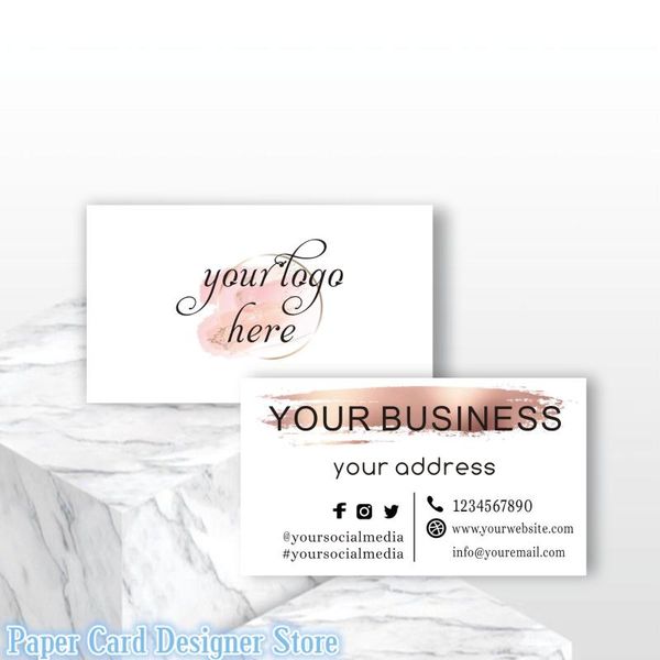 custom rose gold business card template add your logo diy modern stationery social media cards greeting
custom rose gold business card template add your logo diy modern stationery social media cards greeting
