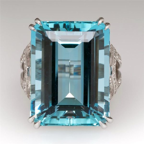 cluster rings luxury female big water blue ring crystal large zircon stone wedding jewelry promise engagement for women, Golden;silver
cluster rings luxury female big water blue ring crystal large zircon stone wedding jewelry promise engagement for women, Golden;silver