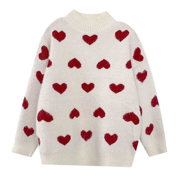 fashion women sweater autumn winter long sleeved sweet cute pullover ladies love heart shape knitted sweaters casual 210602, White;black
fashion women sweater autumn winter long sleeved sweet cute pullover ladies love heart shape knitted sweaters casual 210602, White;black