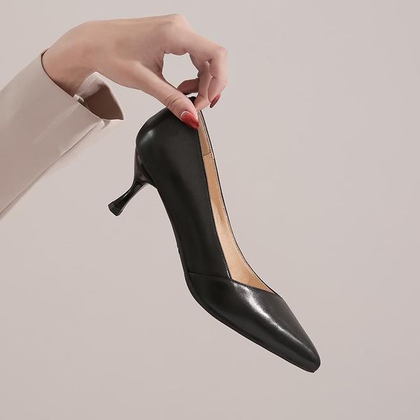 dress shoes fashion women genuine leather basic pumps high heeled elegant party woman pointed toe office, Black
dress shoes fashion women genuine leather basic pumps high heeled elegant party woman pointed toe office, Black