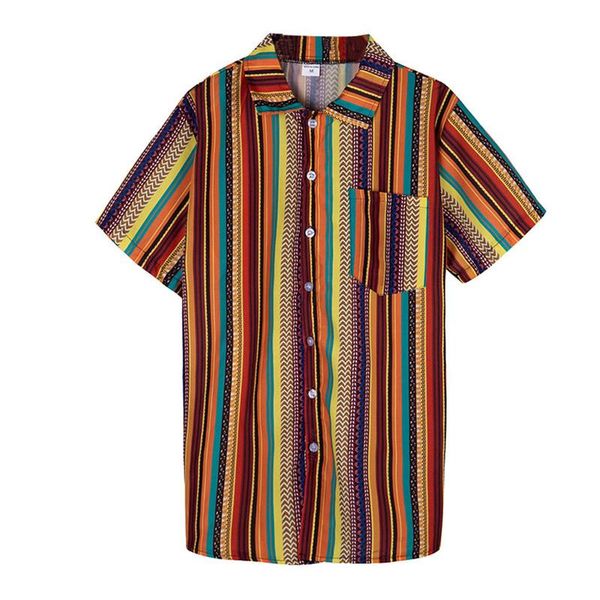 fashion striped print men shirt stand neck button streetwear casual brand shirts short sleeve pullover camisa men's, White;black
fashion striped print men shirt stand neck button streetwear casual brand shirts short sleeve pullover camisa men's, White;black